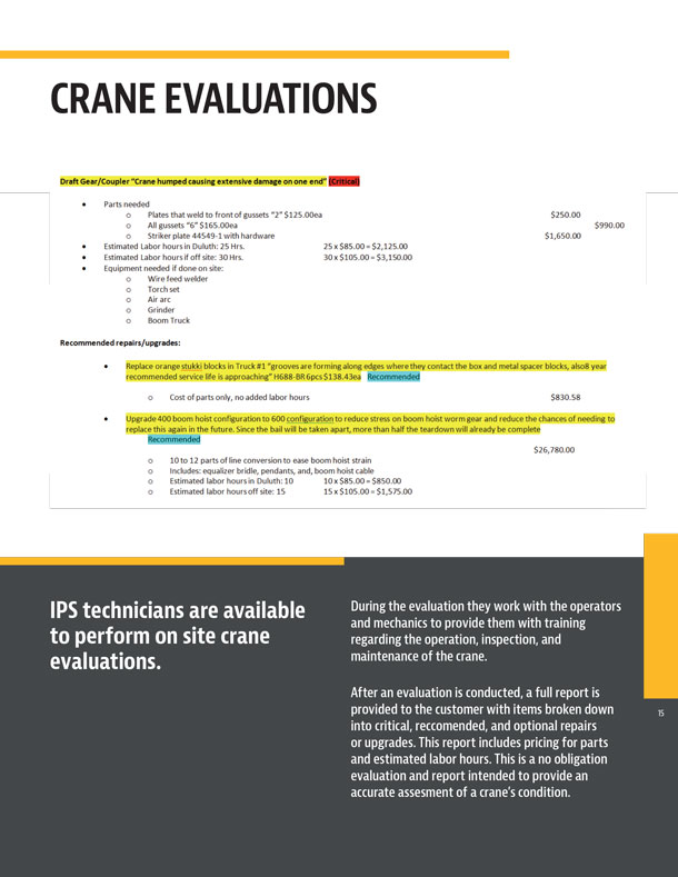 Crane Evaluations